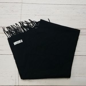 Wolfmark Black Cashmere Fringe Scarf